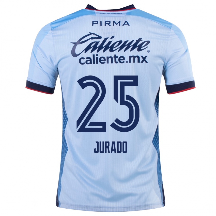 Mænd Sebastian Jurado #25 Himmelblå Udebane Spillertrøjer 2023/24 Trøje T-Shirt