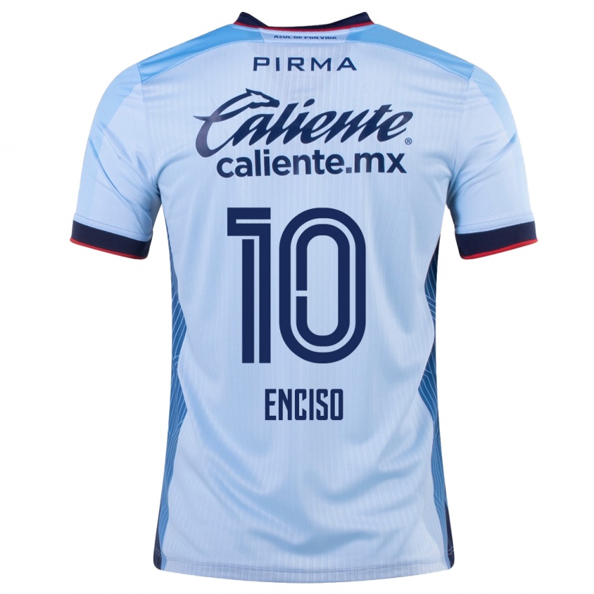 Mænd Martha Enciso #10 Himmelblå Udebane Spillertrøjer 2023/24 Trøje T-Shirt