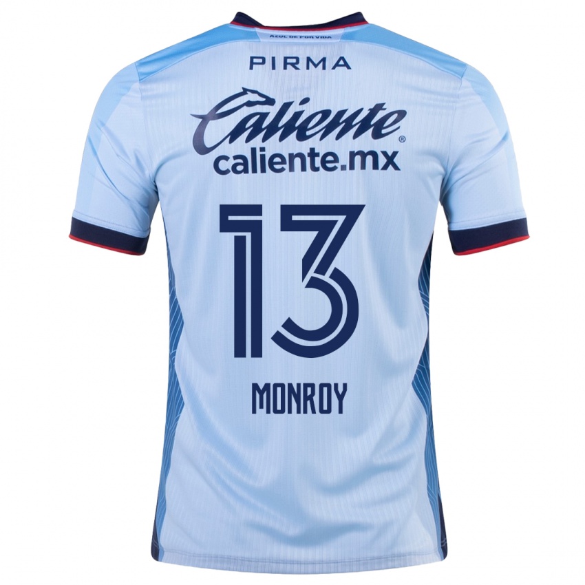 Mænd Daniela Monroy #13 Himmelblå Udebane Spillertrøjer 2023/24 Trøje T-Shirt