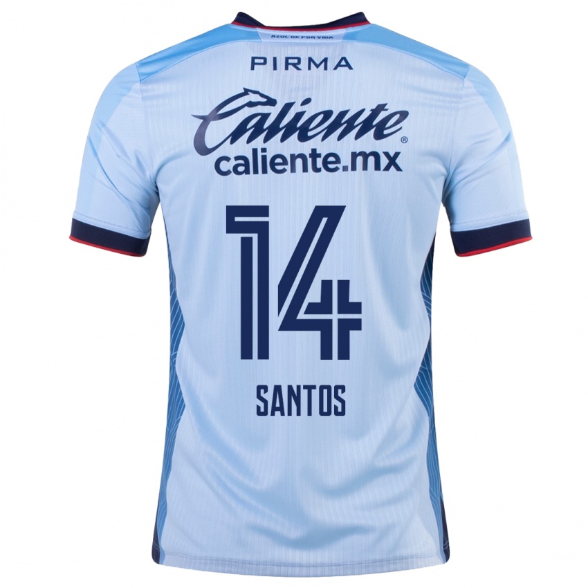 Mænd Eleisa Santos #14 Himmelblå Udebane Spillertrøjer 2023/24 Trøje T-Shirt