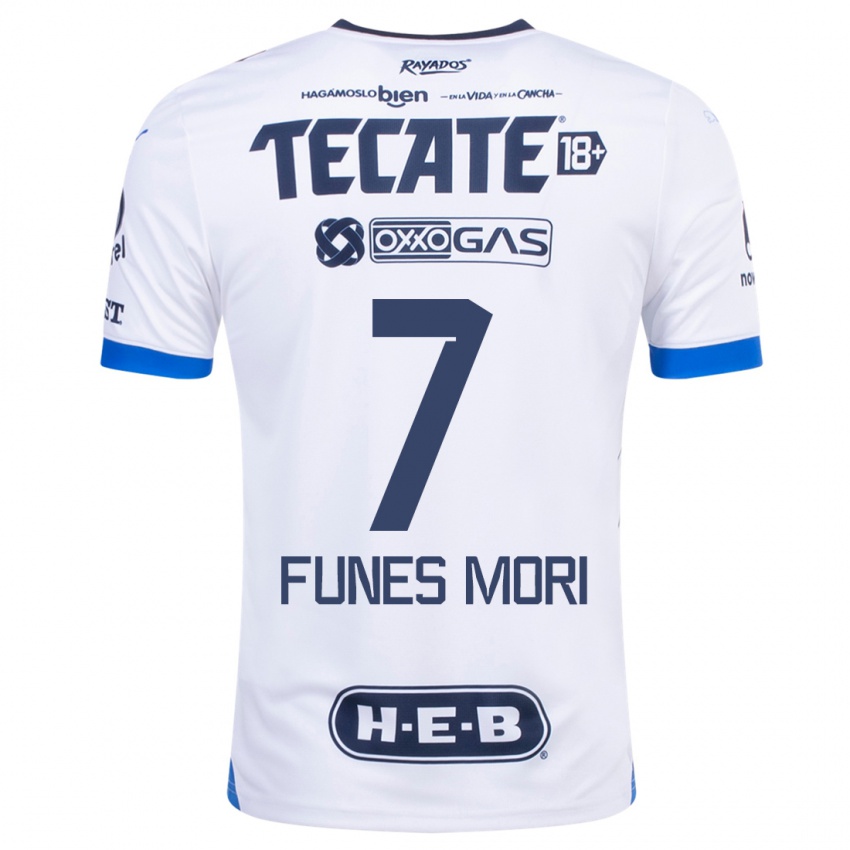 Mænd Rogelio Funes Mori #7 Hvid Udebane Spillertrøjer 2023/24 Trøje T-Shirt