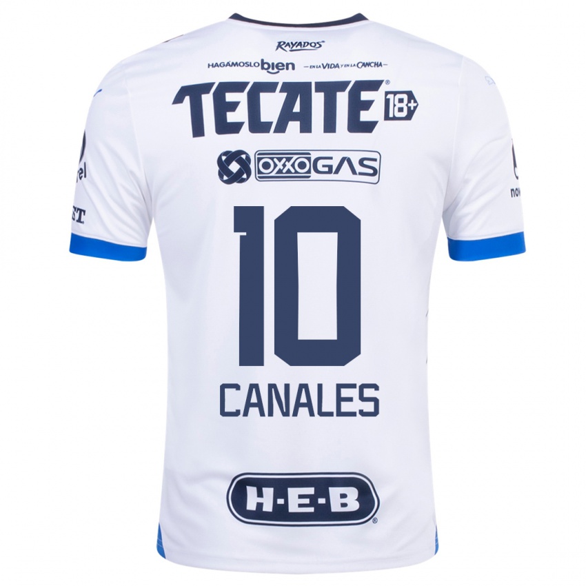 Mænd Sergio Canales #10 Hvid Udebane Spillertrøjer 2023/24 Trøje T-Shirt