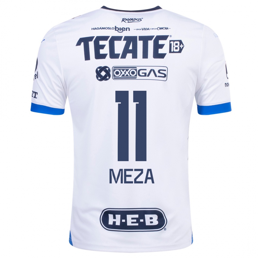 Mænd Maximiliano Meza #11 Hvid Udebane Spillertrøjer 2023/24 Trøje T-Shirt