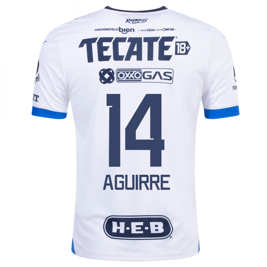 Mænd Erick Aguirre #14 Hvid Udebane Spillertrøjer 2023/24 Trøje T-Shirt