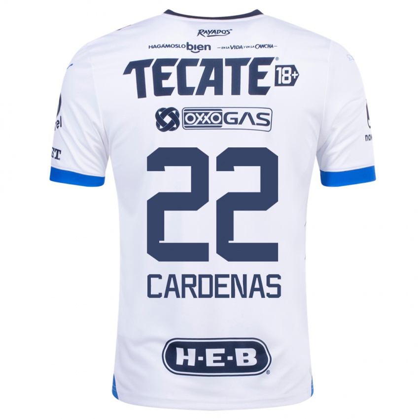 Mænd Luis Cardenas #22 Hvid Udebane Spillertrøjer 2023/24 Trøje T-Shirt