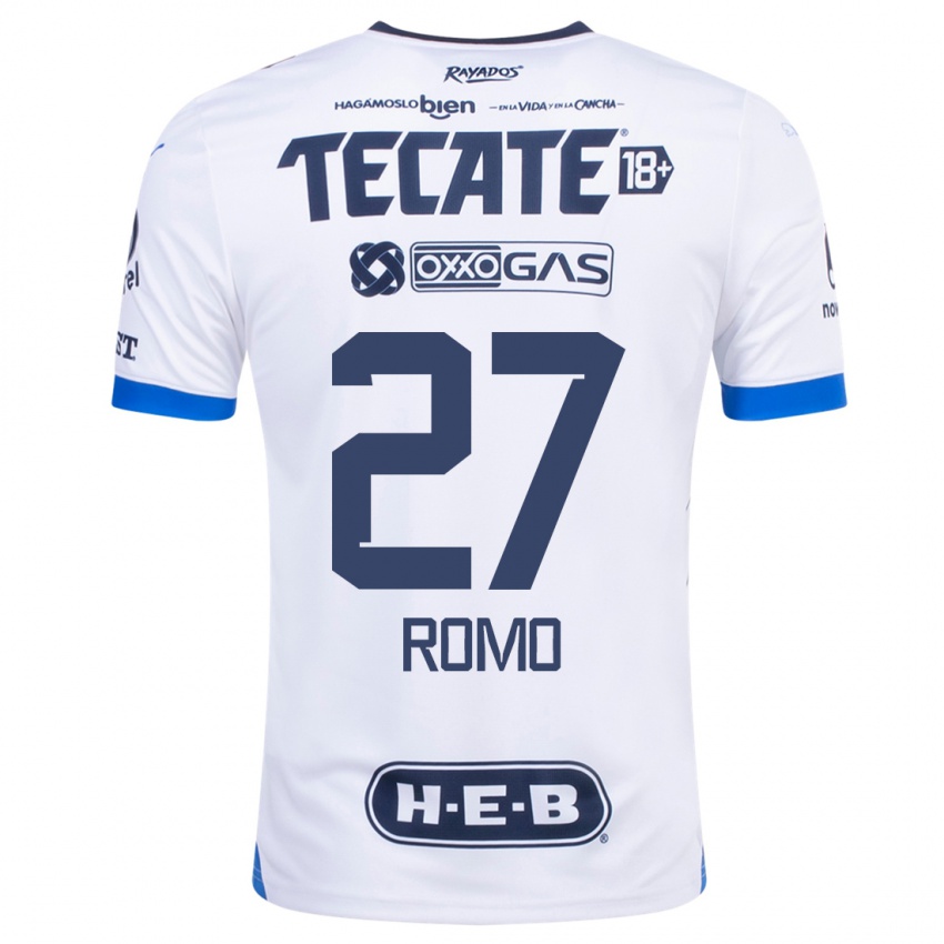 Mænd Luis Romo #27 Hvid Udebane Spillertrøjer 2023/24 Trøje T-Shirt