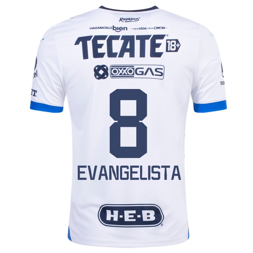 Mænd Diana Evangelista #8 Hvid Udebane Spillertrøjer 2023/24 Trøje T-Shirt