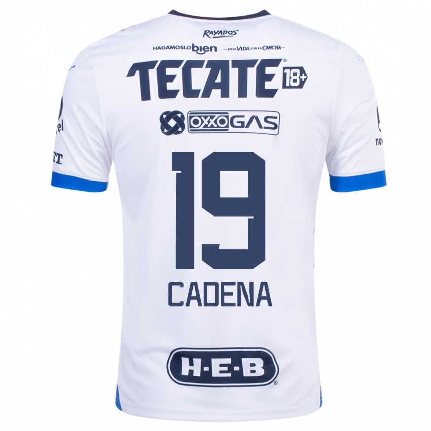 Mænd Mariana Cadena #19 Hvid Udebane Spillertrøjer 2023/24 Trøje T-Shirt