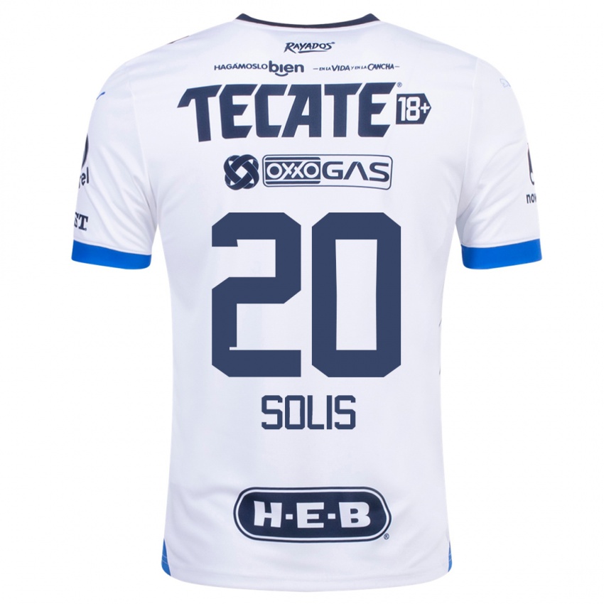 Mænd Daniela Solis #20 Hvid Udebane Spillertrøjer 2023/24 Trøje T-Shirt