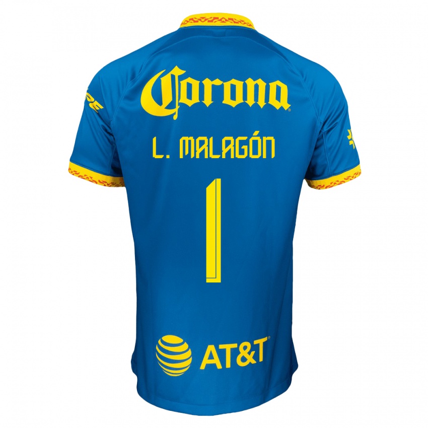 Mænd Luis Malagón #1 Blå Udebane Spillertrøjer 2023/24 Trøje T-Shirt