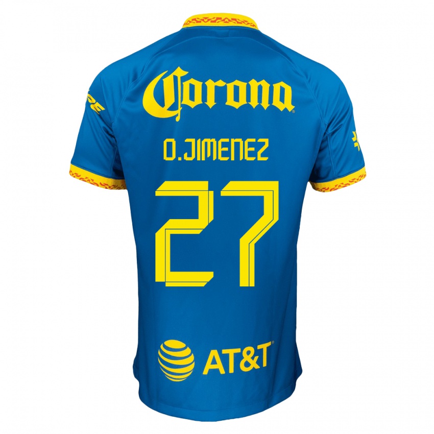 Mænd Oscar Jimenez #27 Blå Udebane Spillertrøjer 2023/24 Trøje T-Shirt