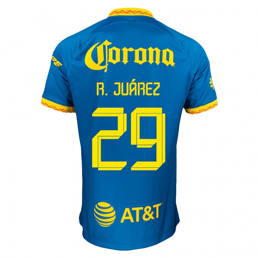 Mænd Ramón Juárez #29 Blå Udebane Spillertrøjer 2023/24 Trøje T-Shirt