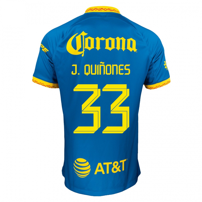Mænd Julián Quiñones #33 Blå Udebane Spillertrøjer 2023/24 Trøje T-Shirt