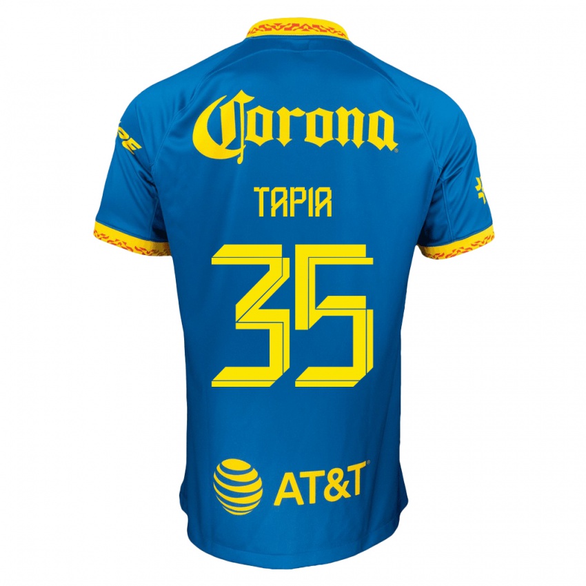 Mænd Fernando Tapia #35 Blå Udebane Spillertrøjer 2023/24 Trøje T-Shirt
