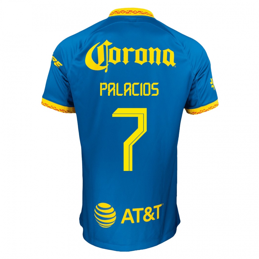 Mænd Kiana Palacios #7 Blå Udebane Spillertrøjer 2023/24 Trøje T-Shirt