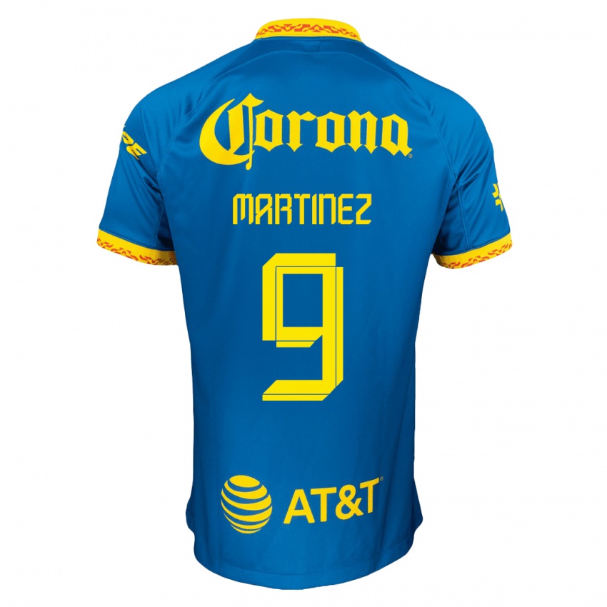 Mænd Katty Martinez #9 Blå Udebane Spillertrøjer 2023/24 Trøje T-Shirt