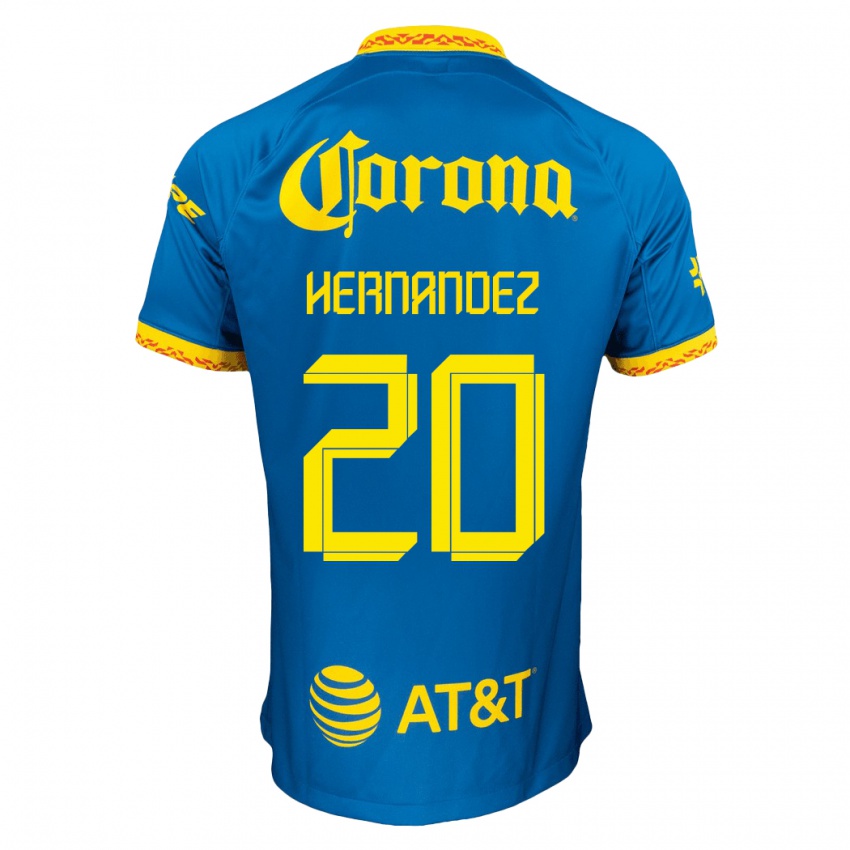 Mænd Nicki Hernandez #20 Blå Udebane Spillertrøjer 2023/24 Trøje T-Shirt