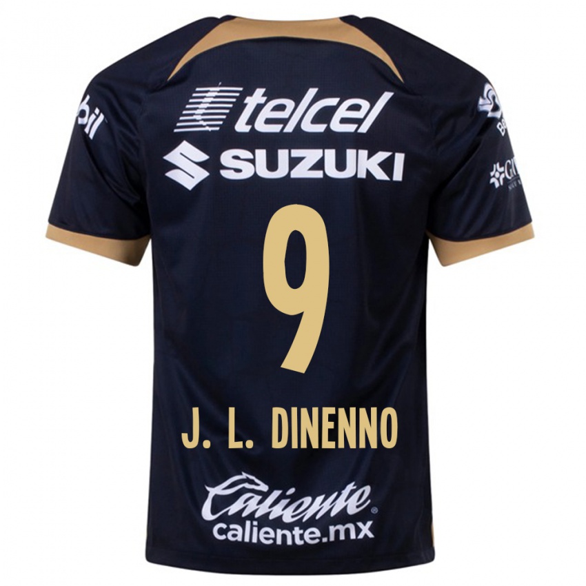 Mænd Juan Dinenno #9 Mørkeblå Udebane Spillertrøjer 2023/24 Trøje T-Shirt