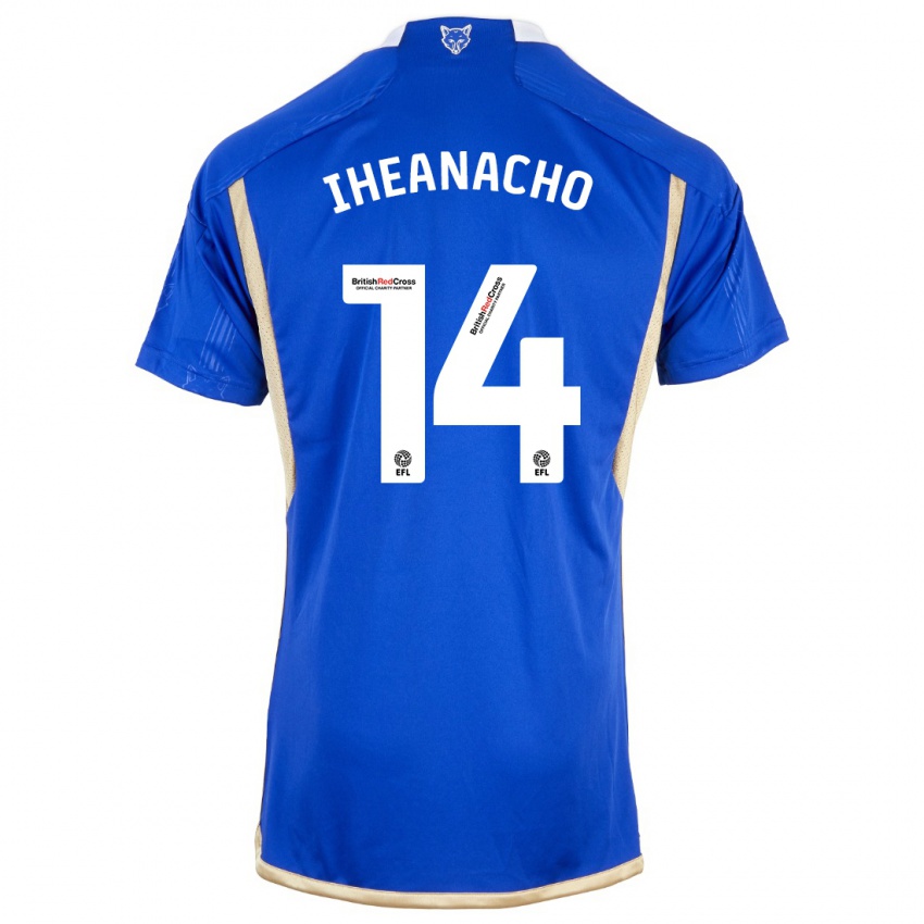 Kvinder Kelechi Iheanacho #14 Kongeblå Hjemmebane Spillertrøjer 2023/24 Trøje T-Shirt