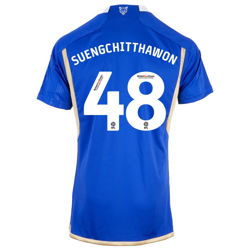Kvinder Thanawat Suengchitthawon #48 Kongeblå Hjemmebane Spillertrøjer 2023/24 Trøje T-Shirt