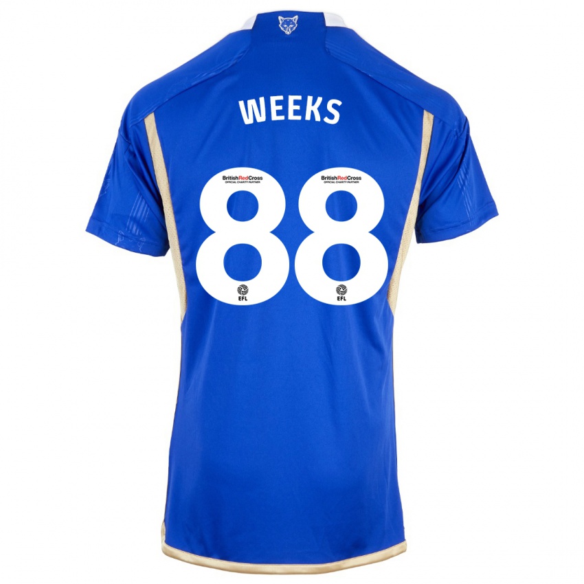 Kvinder Tyler Weeks #88 Kongeblå Hjemmebane Spillertrøjer 2023/24 Trøje T-Shirt