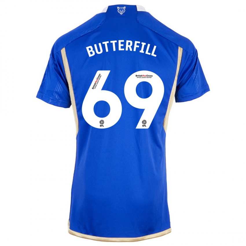 Kvinder Jack Butterfill #69 Kongeblå Hjemmebane Spillertrøjer 2023/24 Trøje T-Shirt