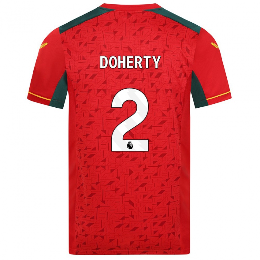 Kvinder Matt Doherty #2 Rød Udebane Spillertrøjer 2023/24 Trøje T-Shirt