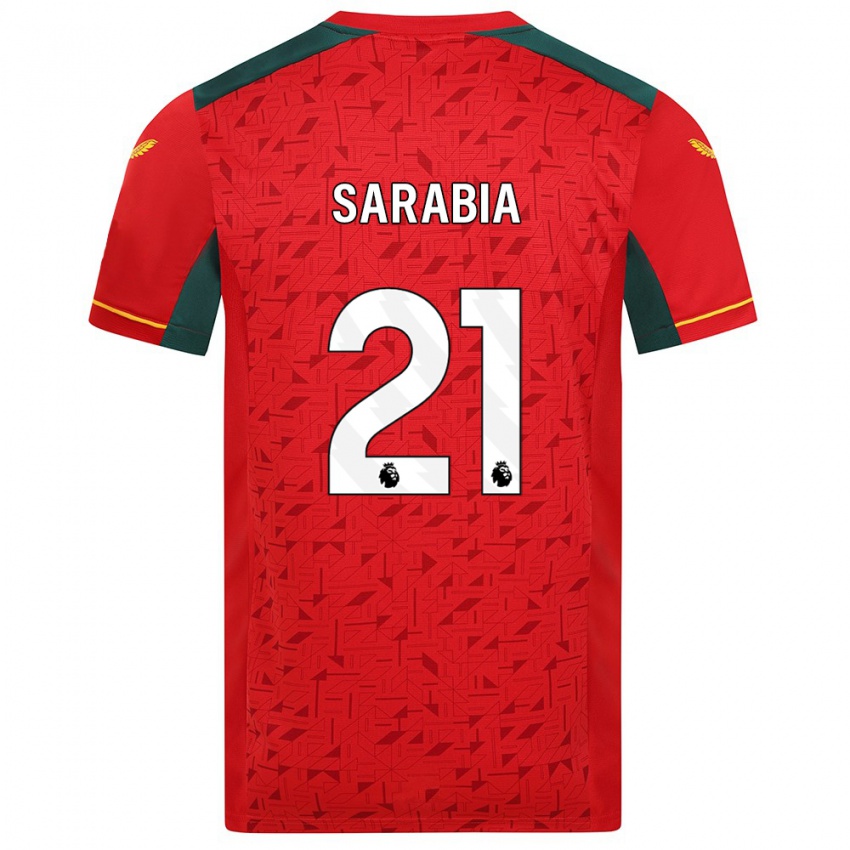 Kvinder Pablo Sarabia #21 Rød Udebane Spillertrøjer 2023/24 Trøje T-Shirt