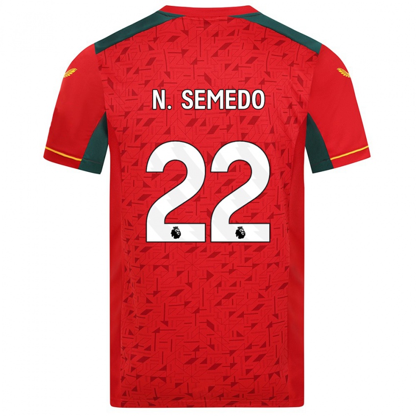 Kvinder Nelson Semedo #22 Rød Udebane Spillertrøjer 2023/24 Trøje T-Shirt