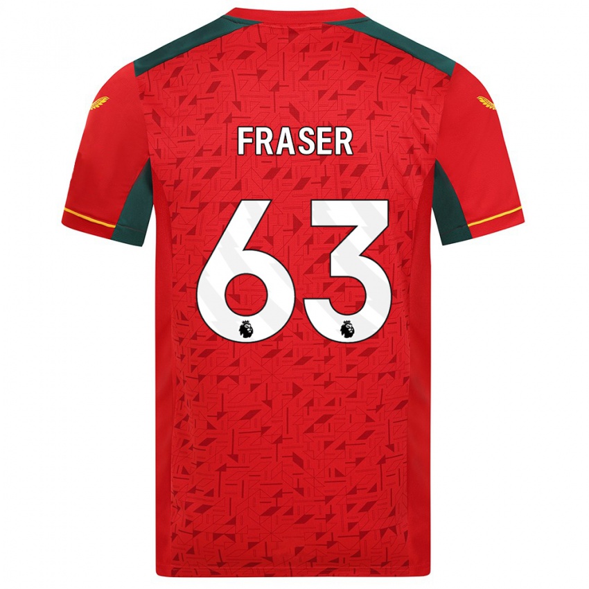 Kvinder Nathan Fraser #63 Rød Udebane Spillertrøjer 2023/24 Trøje T-Shirt