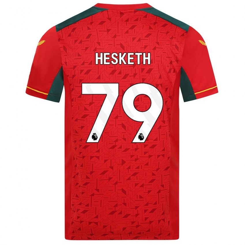 Kvinder Owen Hesketh #79 Rød Udebane Spillertrøjer 2023/24 Trøje T-Shirt