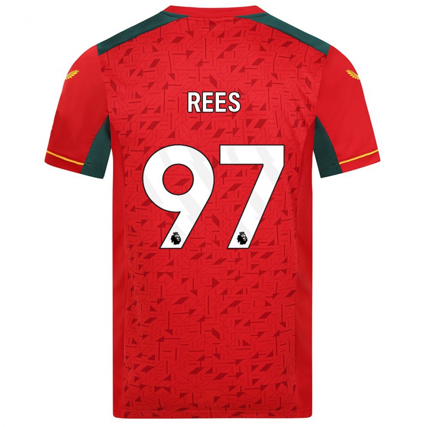 Kvinder Mason Rees #97 Rød Udebane Spillertrøjer 2023/24 Trøje T-Shirt