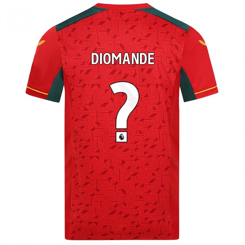 Kvinder Muhamed Diomande #0 Rød Udebane Spillertrøjer 2023/24 Trøje T-Shirt