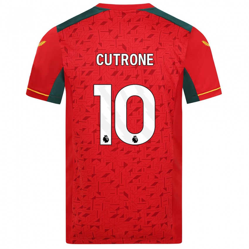 Kvinder Patrick Cutrone #10 Rød Udebane Spillertrøjer 2023/24 Trøje T-Shirt