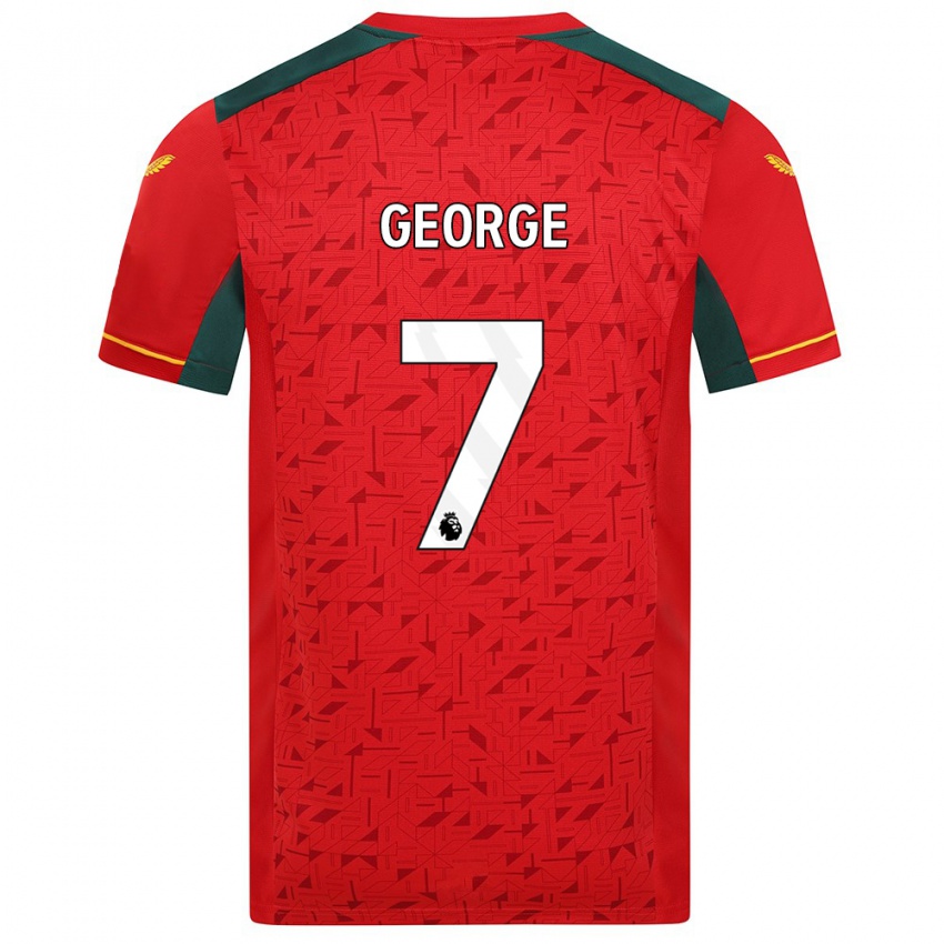 Kvinder Tammi George #7 Rød Udebane Spillertrøjer 2023/24 Trøje T-Shirt