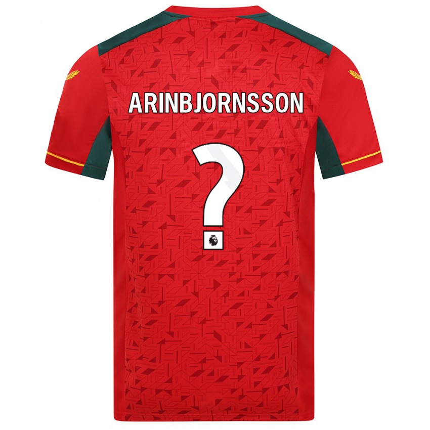 Kvinder Palmi Arinbjornsson #0 Rød Udebane Spillertrøjer 2023/24 Trøje T-Shirt