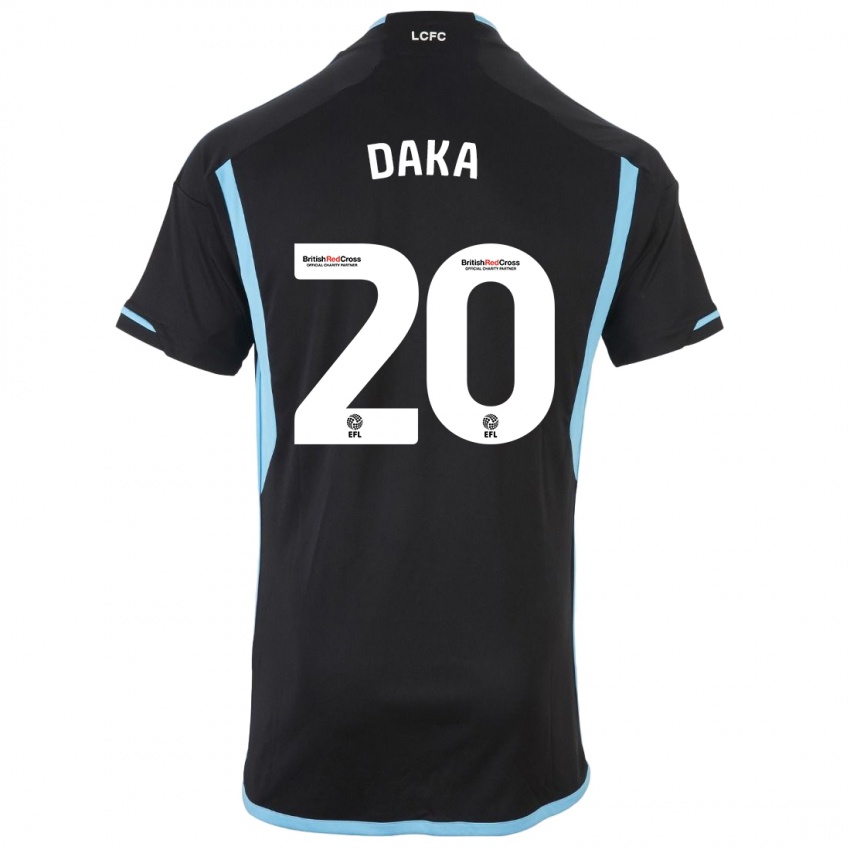 Kvinder Patson Daka #20 Sort Udebane Spillertrøjer 2023/24 Trøje T-Shirt
