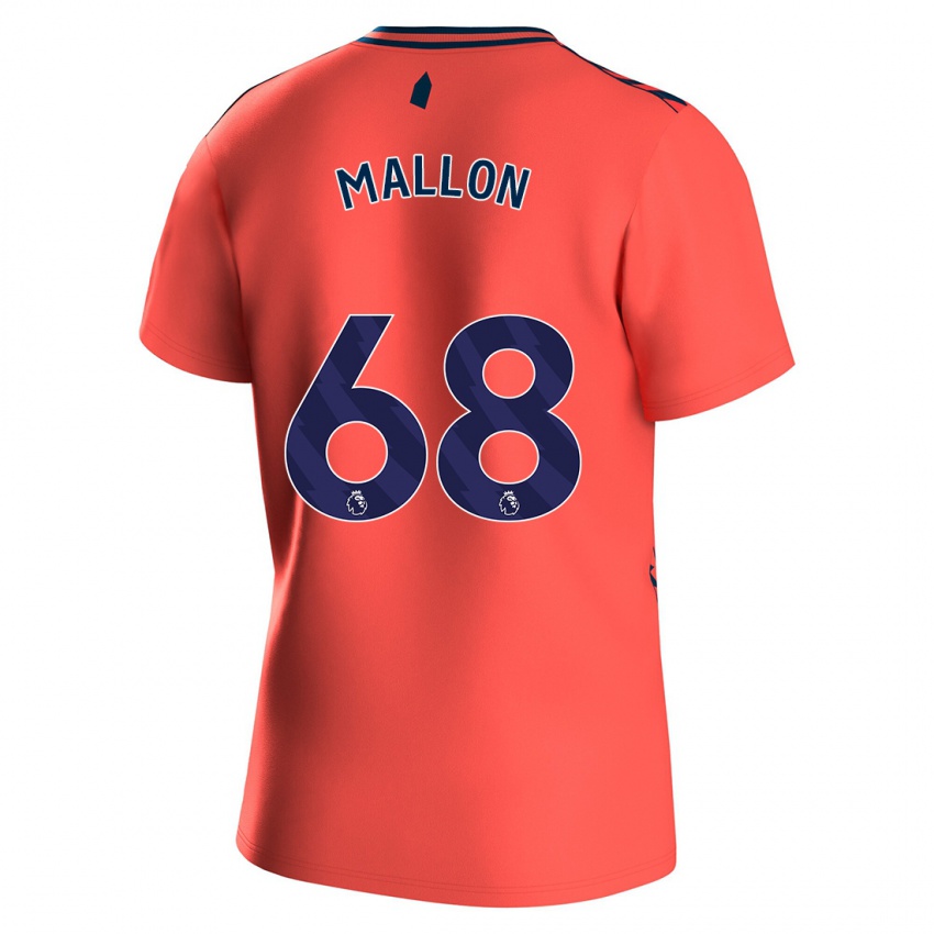 Kvinder Mathew Mallon #68 Koral Udebane Spillertrøjer 2023/24 Trøje T-Shirt