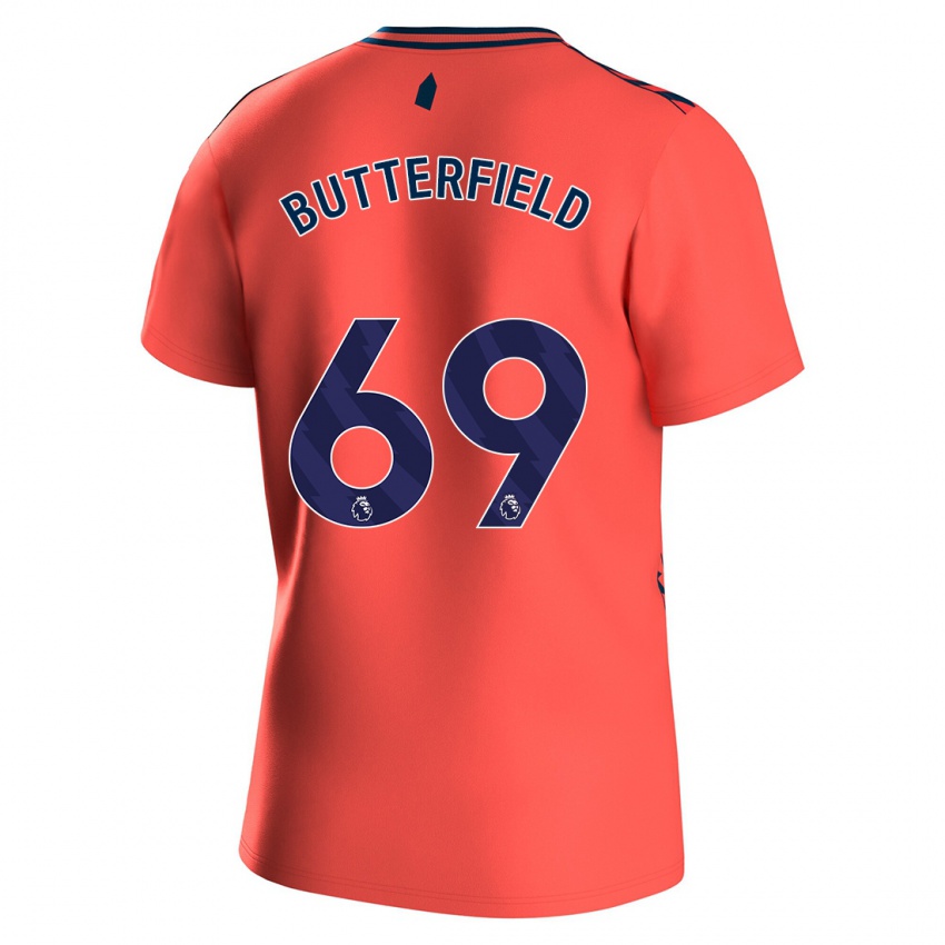Kvinder Luke Butterfield #69 Koral Udebane Spillertrøjer 2023/24 Trøje T-Shirt