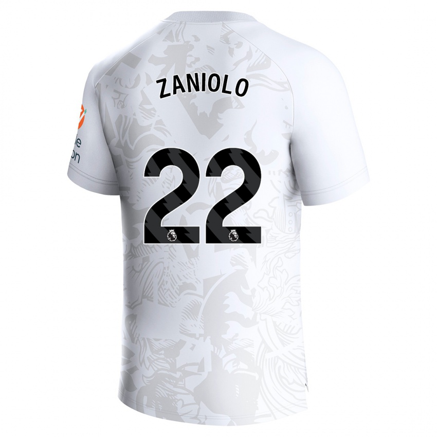 Kvinder Nicolo Zaniolo #22 Hvid Udebane Spillertrøjer 2023/24 Trøje T-Shirt