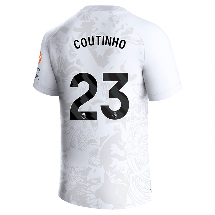 Kvinder Philippe Coutinho #23 Hvid Udebane Spillertrøjer 2023/24 Trøje T-Shirt