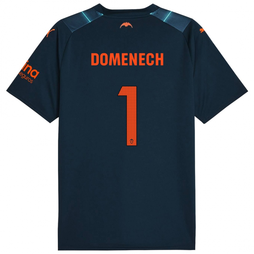 Kvinder Jaume Domenech #1 Marineblå Udebane Spillertrøjer 2023/24 Trøje T-Shirt