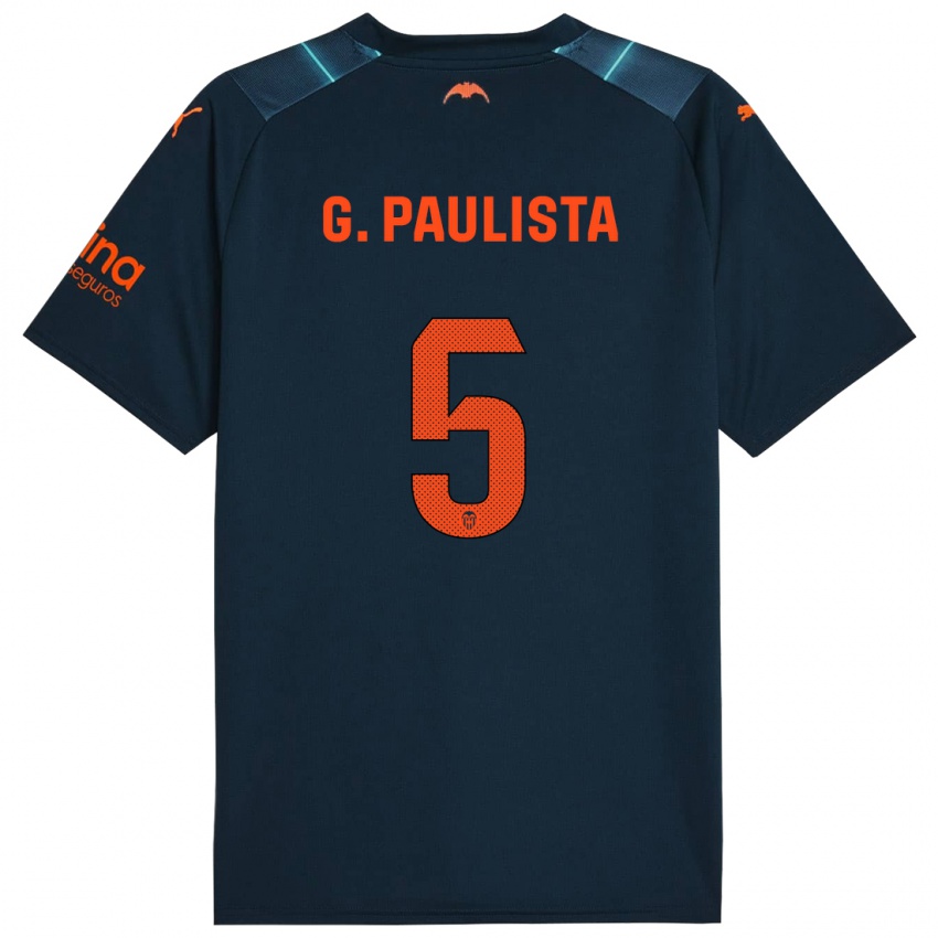 Kvinder Gabriel Paulista #5 Marineblå Udebane Spillertrøjer 2023/24 Trøje T-Shirt