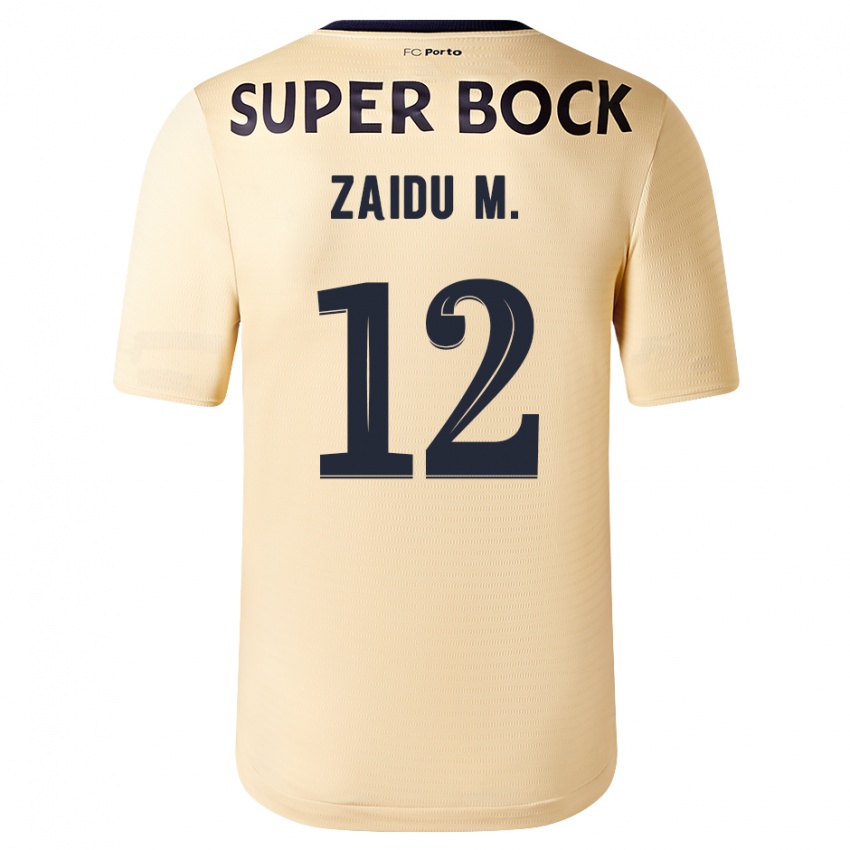 Kvinder Zaidu #12 Beige-Guld Udebane Spillertrøjer 2023/24 Trøje T-Shirt