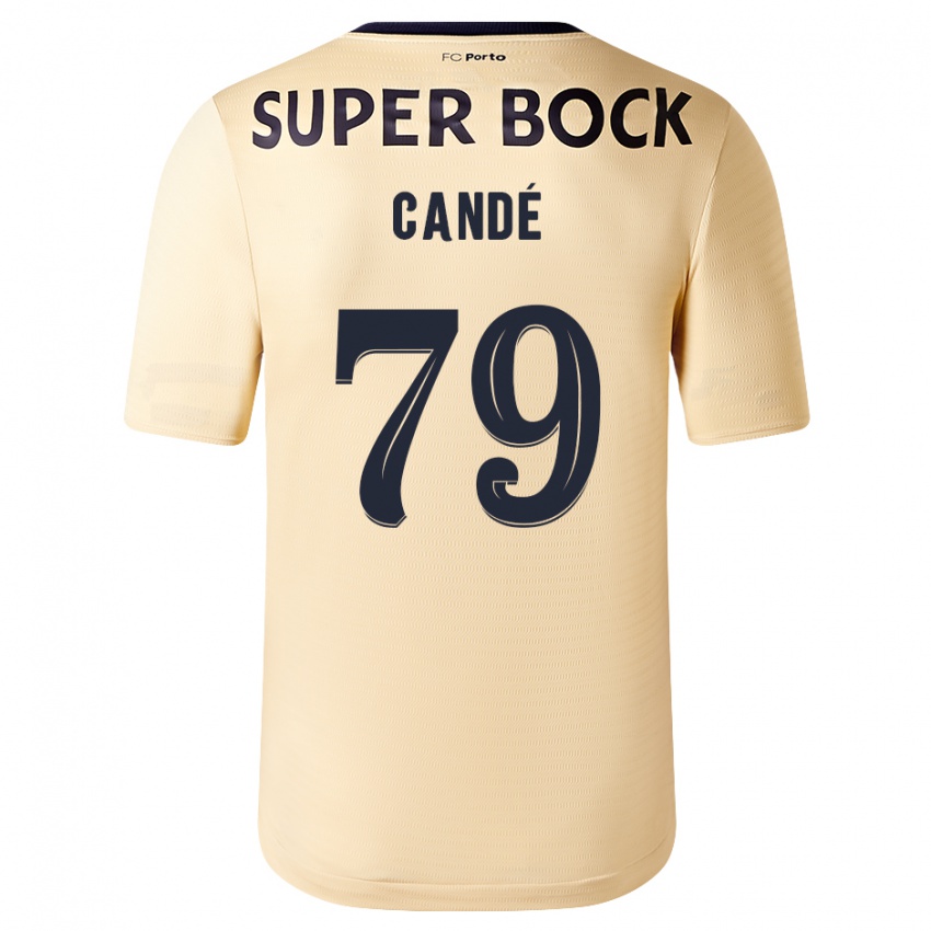 Kvinder Umaro Candé #79 Beige-Guld Udebane Spillertrøjer 2023/24 Trøje T-Shirt