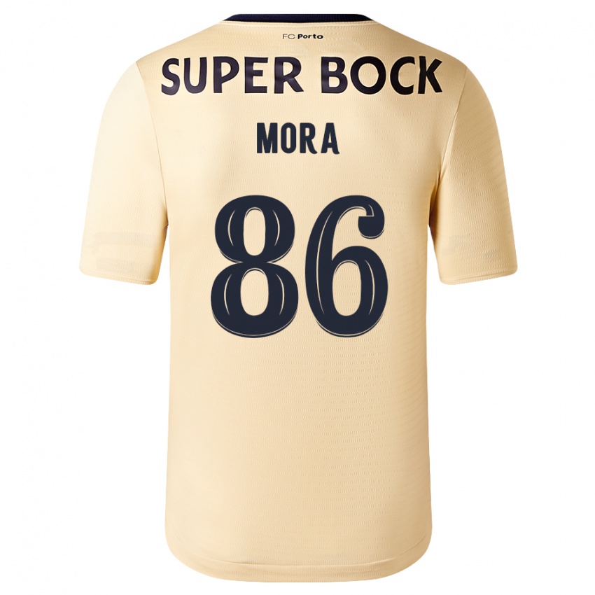 Kvinder Rodrigo Mora #86 Beige-Guld Udebane Spillertrøjer 2023/24 Trøje T-Shirt