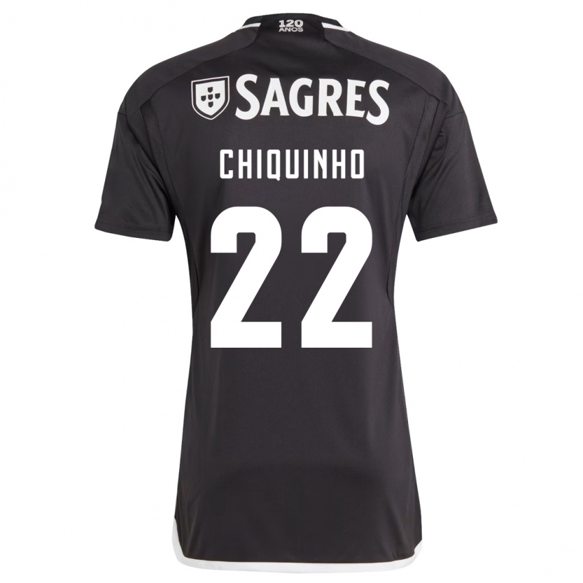 Kvinder Chiquinho #22 Sort Udebane Spillertrøjer 2023/24 Trøje T-Shirt