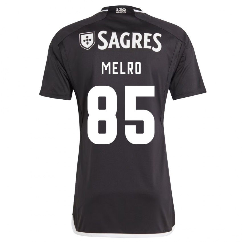 Kvinder José Melro #85 Sort Udebane Spillertrøjer 2023/24 Trøje T-Shirt
