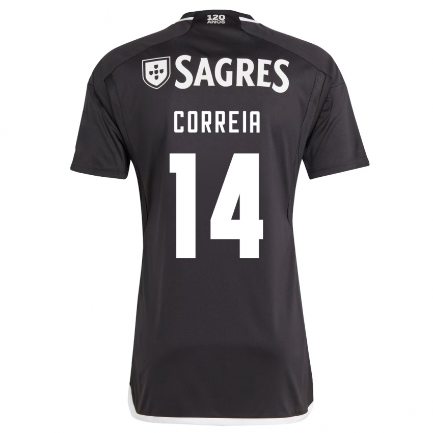 Kvinder Carolina Correia #14 Sort Udebane Spillertrøjer 2023/24 Trøje T-Shirt