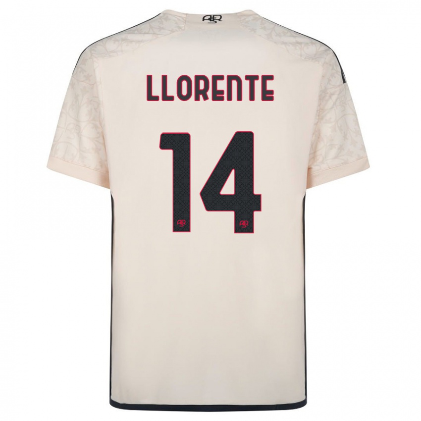 Kvinder Diego Llorente #14 Råhvid Udebane Spillertrøjer 2023/24 Trøje T-Shirt